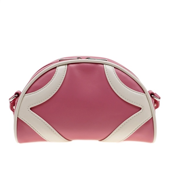 Prada Bowling Crossbody Bag Pink Leather New - Picture 3 of 7